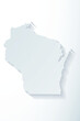 © Djerdj - Vector graphic artwork suitable for print and web containing flat detailed map of WISCONSIN