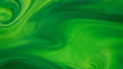 Poster - Abstract green liquid swirls and flows smoothly, revealing mesmerizing currents and vibrant color gradients in seamless slow motion design, plasma, ripple