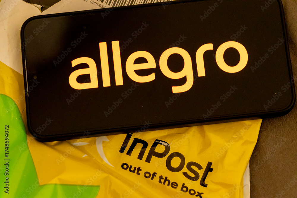 Warsaw, Poland - October 8, 2025: A smartphone displaying the allegro ...