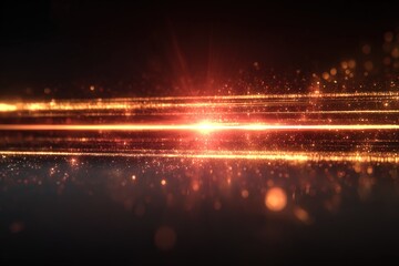 Wall Mural - Bright, glowing lines with shimmering particles create a captivating cosmic atmosphere at night