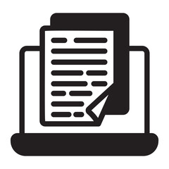 Wall Mural - ebook glyph icon