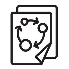 Wall Mural - strategic plan line icon