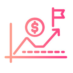 Wall Mural - goal gradient icon