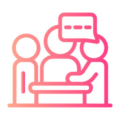 Wall Mural - discussion gradient icon