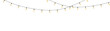 © Даниил Москаленко - Decorative glowing yellow string lights with sparkles, realistic festive garland for Christmas, New Year, and party designs, isolated vector for banners, cards, winter backgrounds, and event celebrati