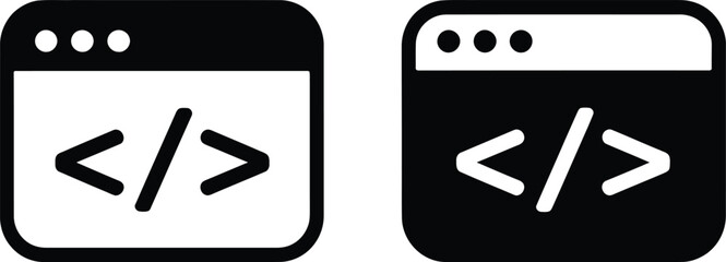 Coding HTML Icon Vector Illustration Isolated on Transparent Background Royalty Free