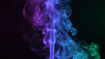 Wall Mural - Hypnotic colorful smoke swirls downwards in a fluid, abstract, seamlessly looping motion relaxing, mystery, vapor