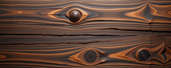 Wall Mural - Rich, dark walnut wood background texture with natural grain patterns and subtle variations in tone, brown, tones, flooring