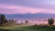 © fauziah - Misty Sunrise Over a Golf Course