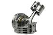 © darshika - Close-up of a piston and connecting rod assembly, showcasing intricate mechanical details. background removed
