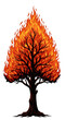 © Hanna - Pixel Art Illustration of a Fiery Tree