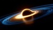 © fahad - Cosmic Nexus: A mesmerizing depiction of a black hole, its intense gravitational pull warping spacetime around it, a portal to the unknown, showcasing the beauty and complexity of the universe.