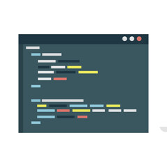 Code editor window displaying programming script with syntax highlighting on dark background