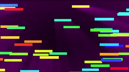 Wall Mural - Motion graphics, sci-fi bg with flow of blue red neon glow lines form digital 3d space. 