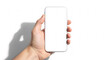 © Daniel Park - Hand Holding Smartphone with Blank Screen – Mobile Mockup Template for App and UI Design