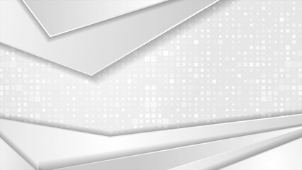 Wall Mural - Light grey and white striped geometric corporate abstract background