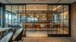 © Rainbow Stock - A photo of new sliding glass doors in a dining area.