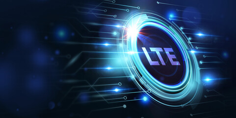 Business, Technology, Internet and network concept. LTE abbreviation, modern technology concept. 3d illustration