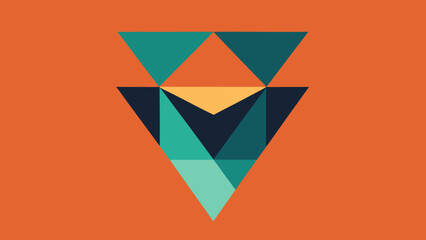 minimal geometric triangles collage gradient