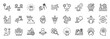 © Uniconlabs - perseverance icon set collection in outline style. icon pack contain determination, resilience, endurance, persistence, courage, focus, dedication, discipline, achievement, commitment