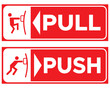 © Faridzdesign - pull and push icon vector design template