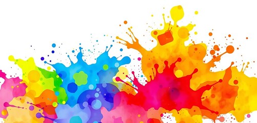 Wall Mural - Vibrant watercolor splashes forming an abstract trumpet silhouette ,  energy,  paint