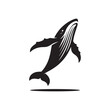 © MdBadal - humpback whale breaching vector silhouette clip art logo design illustration