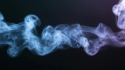 Canvas Print - Flowing blue and purple smoke creating abstract background