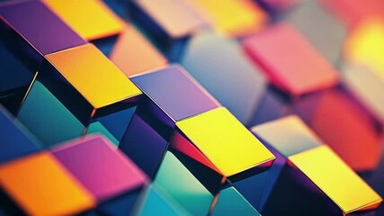 Wall Mural - Colorful geometric prism pattern creating vibrant abstract background