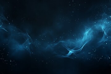 Wall Mural - Celestial Abstract Icy Azure Layers in Indigo Dreams, Illuminating Cosmic Depths of Deep Space