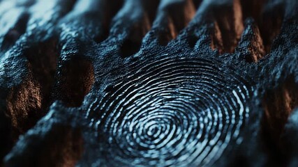 Wall Mural - Abstract fingerprint biometric security recognizing personal identity