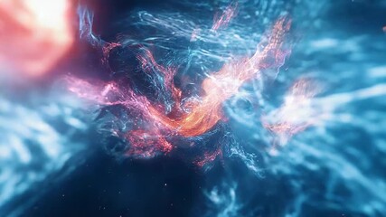 Wall Mural - Cosmic energy creating new nebula swirl background
