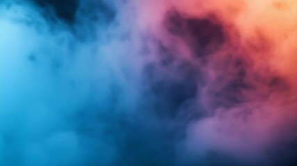 Canvas Print - abstract vapor cloud expanding with colorful gradient light
