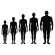 © Victor Gallery - Diverse human body silhouettes vector illustration scalable eps for health and fitness graphics silhouette