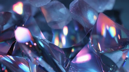 Wall Mural - Holographic iridescent background with vibrant abstract light refraction