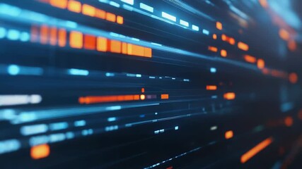 Wall Mural - Digital data stream flowing through a network