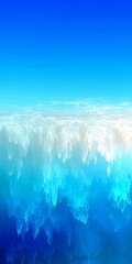 Wall Mural - Stunning Aerial View of Soft Gradient Cloudscape with Light and Dark Blue Shades in the Sky