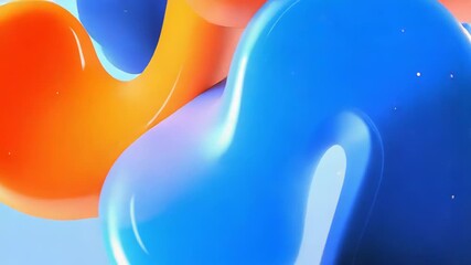 Wall Mural - Liquid abstract shapes flowing creating vibrant background