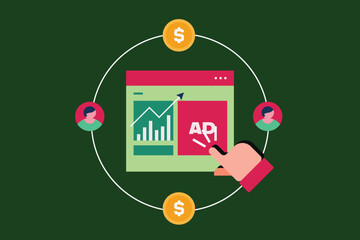 Wall Mural - Paid advertising campaign sending huge traffic to the website, Digital advertising campaign with high conversion rate.