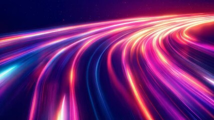 Wall Mural - abstract speed light trails representing data flow