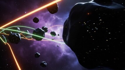 Space rocks with dynamic light trails in cosmic environment