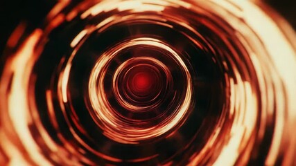 Wall Mural - Abstract speed tunnel with red glowing light vortex