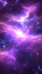 Wall Mural - Stunning Cosmic Nebula with Ethereal Violets, Blues, and Magenta Dust for Impressive Backgrounds