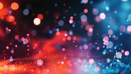 Wall Mural - Digital particle wave creating abstract futuristic bokeh background