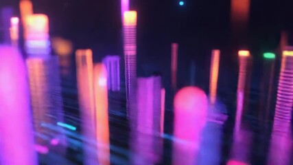 Wall Mural - Digital data visualization displaying futuristic information technology