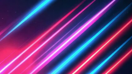 Wall Mural - Abstract neon glowing speed lines background