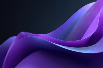 Wall Mural - Abstract Fluid Holographic Purple Curved Wave Background
