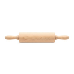 Classic wooden rolling pin with handles a kitchen utensil for baking and preparing dough