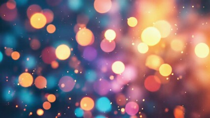 Wall Mural - Abstract bokeh lights creating vibrant sparkling background