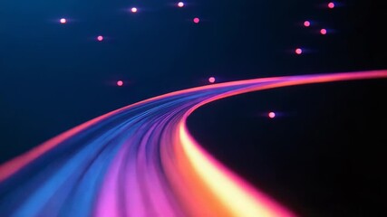 Wall Mural - Colorful light streaks representing speed and data transferring